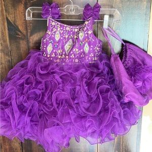 Little girls pageant dress. Size 18-24 months. Bought from G&G Formals. Purple.